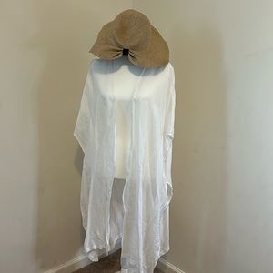 Cynthia Rowley Cover Up 100% Linen Lightweight Open Front O/S